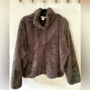 h&m • dark brown cozy pullover